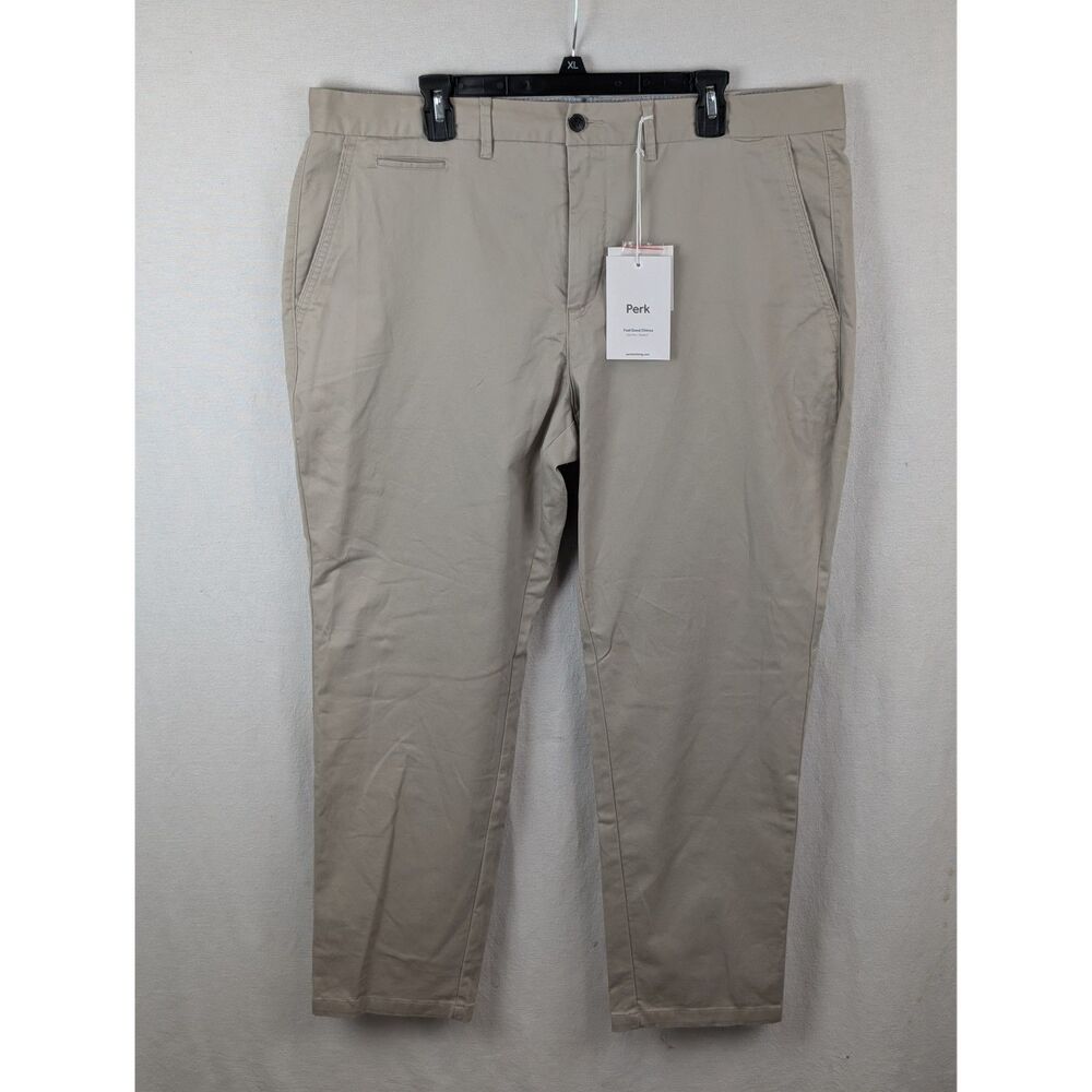 Perk Slim Fit Stretch Feel Good Chinos Light Khaki Men's Size 40x30 NWT
